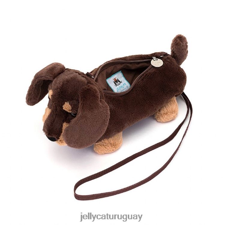 bolsa Jellycat bolso para perros salchicha otto marrón T88T6272