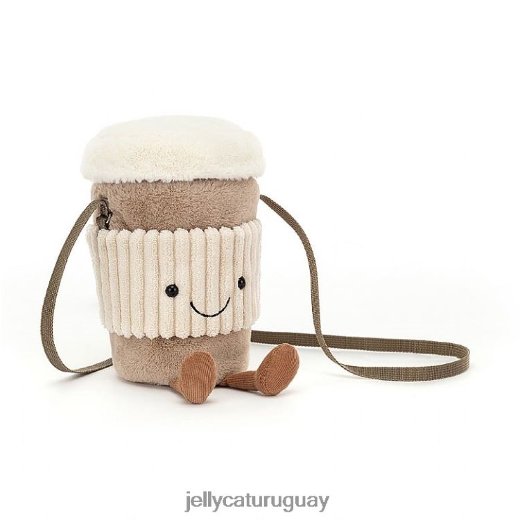 bolsa Jellycat divertido bolso de café para llevar beige T88T6231