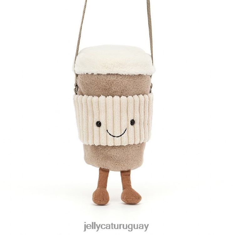 bolsa Jellycat divertido bolso de café para llevar beige T88T6231