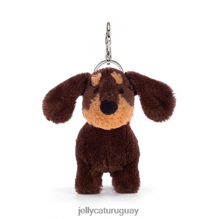 accesorio Jellycat Charm para bolso de perro salchicha otto marrón T88T6270