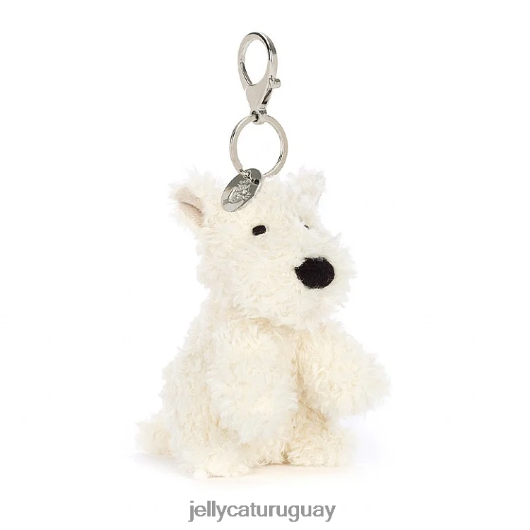 accesorio Jellycat Colgante para bolso de perro Scottie de Munro, color crema T88T62642