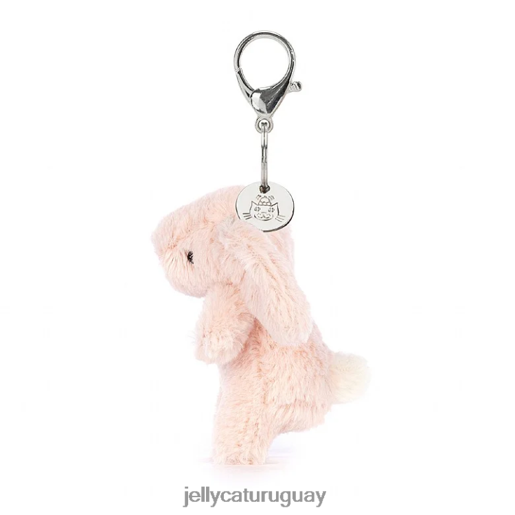 accesorio Jellycat colgante para bolso con forma de conejito tímido color melocotón T88T62613