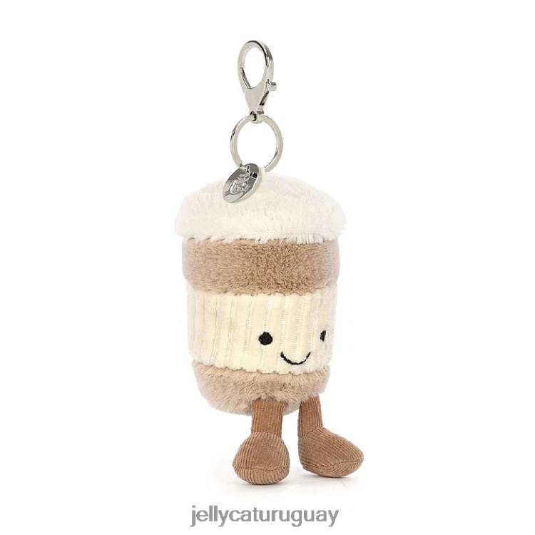 accesorio Jellycat divertido colgante para bolso café para llevar beige T88T6234
