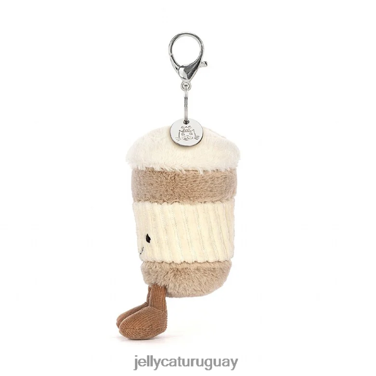accesorio Jellycat divertido colgante para bolso café para llevar beige T88T6234