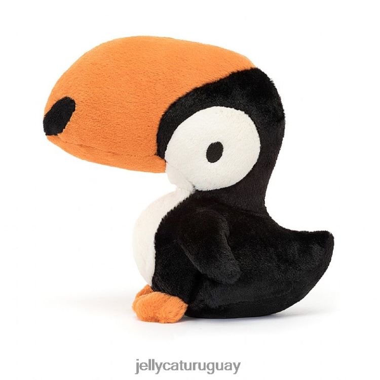 juguete Jellycat Tucán de pico elegante en blanco y negro T88T62275