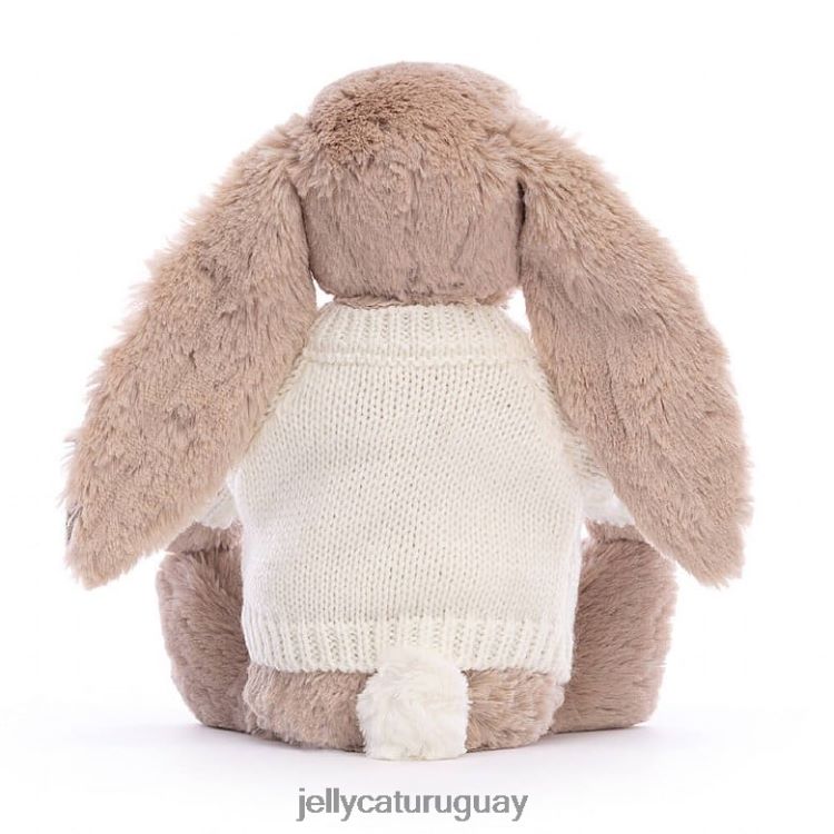 juguete Jellycat Conejita Blossom Bea con jersey crema personalizado beige T88T62160