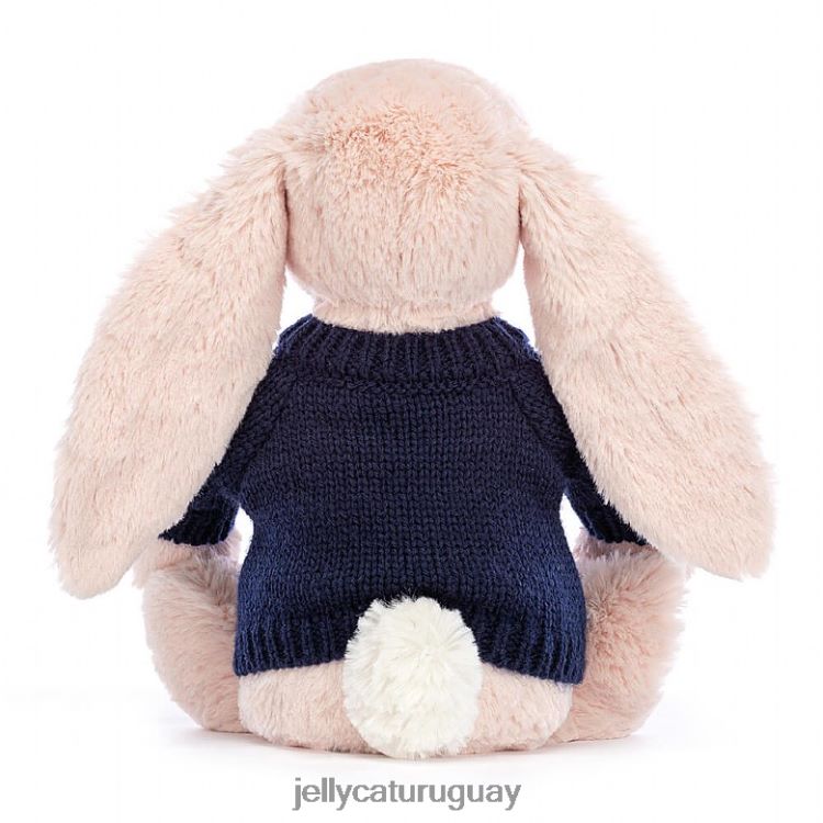 juguete Jellycat Conejito de rubor en flor con melocotón azul marino personalizado T88T62484