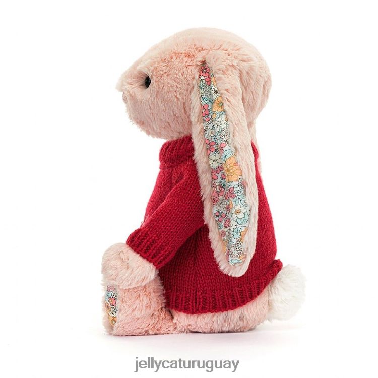 juguete Jellycat Conejito de rubor en flor con melocotón rojo personalizado T88T62425
