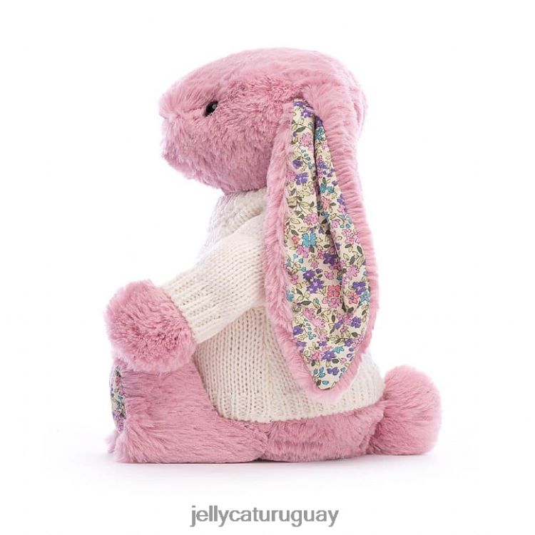 juguete Jellycat Conejito tulipán en flor con jersey crema personalizado rosa T88T62298
