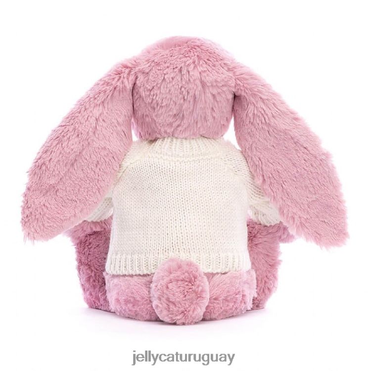 juguete Jellycat Conejito tulipán en flor con jersey crema personalizado rosa T88T62298