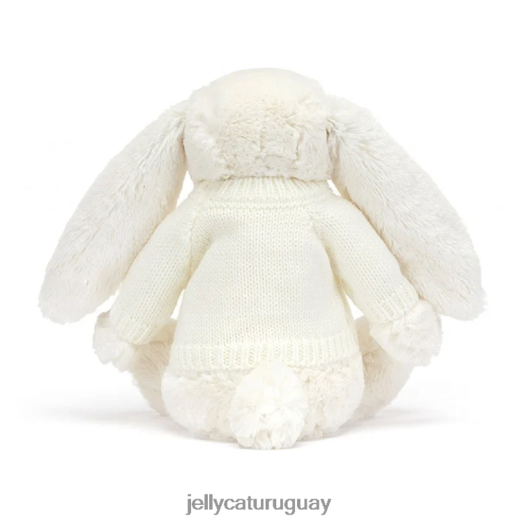 juguete Jellycat conejito de flores con jersey personalizado color crema T88T62594
