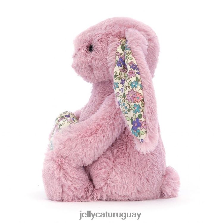 juguete Jellycat flor corazón sonrojo conejito melocotón T88T62337