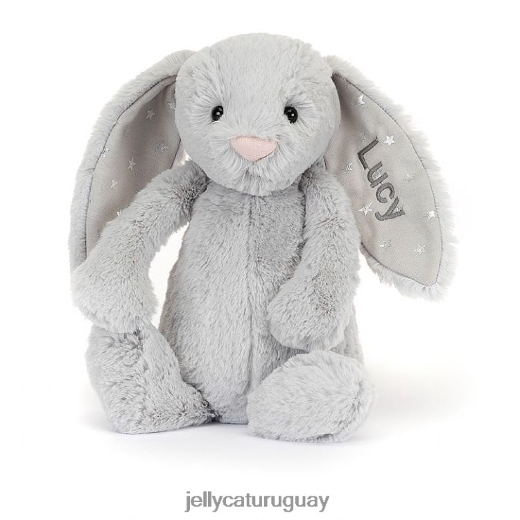 juguete Jellycat conejito tímido brillante personalizado gris medio T88T62236