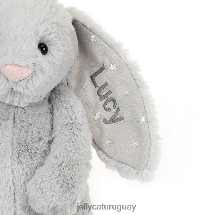 juguete Jellycat conejito tímido brillante personalizado gris medio T88T62236