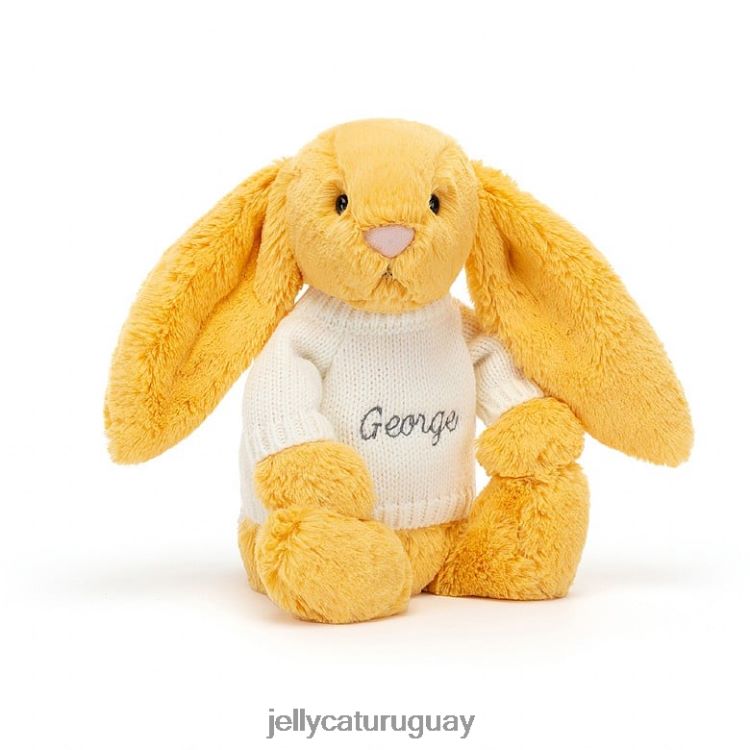 juguete Jellycat conejito tímido con jersey crema personalizado sol T88T62483
