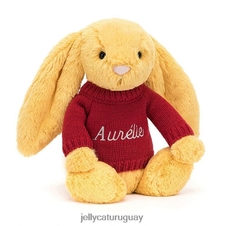 juguete Jellycat conejito tímido con jersey rojo personalizado sol T88T62332