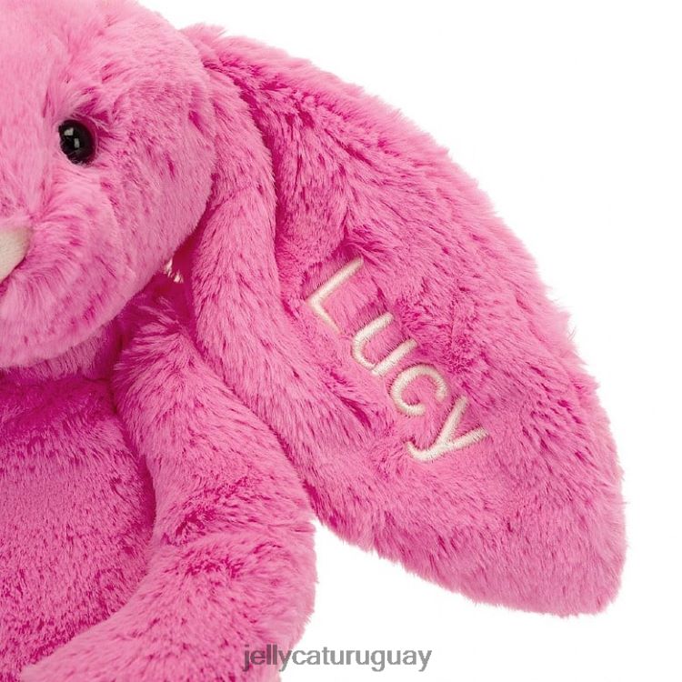 juguete Jellycat conejito tímido personalizado rosa fuerte medio T88T62173