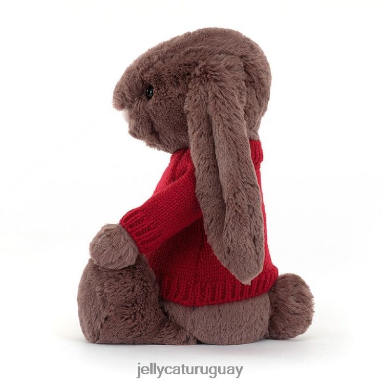 juguete Jellycat tímido conejito fudge con chocolate rojo personalizado T88T62511