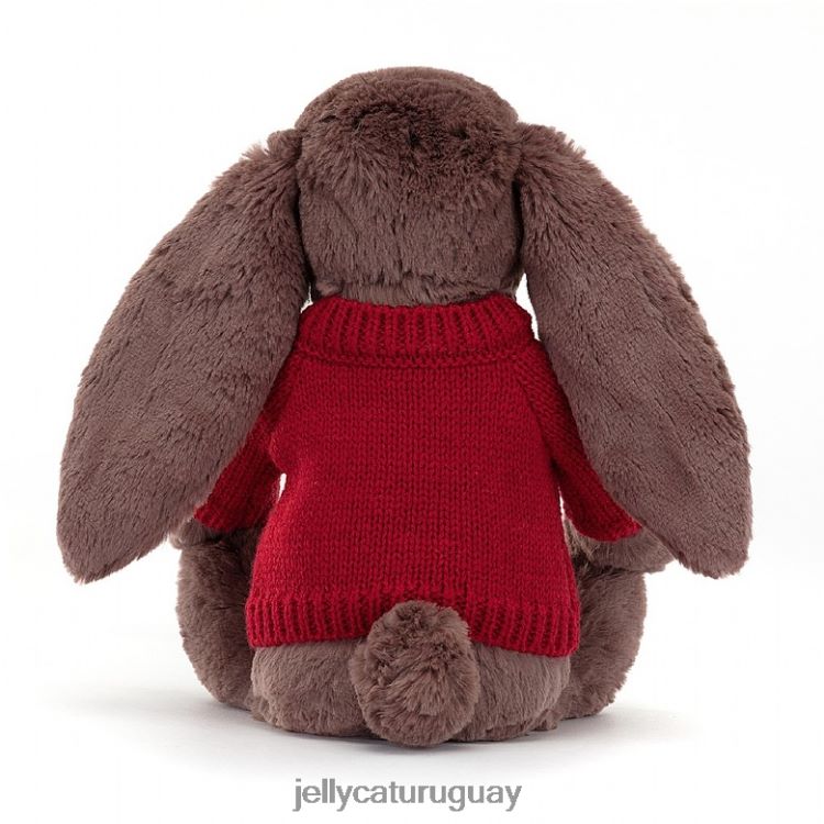juguete Jellycat tímido conejito fudge con chocolate rojo personalizado T88T62511