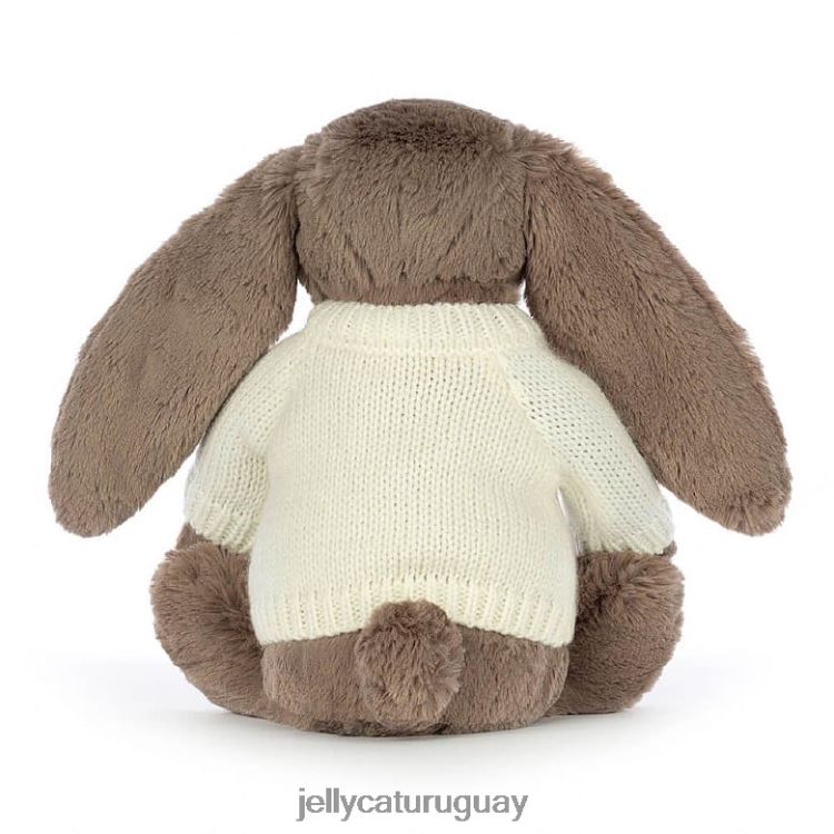juguete Jellycat tímido conejito trufa con jersey crema personalizado marrón T88T62281