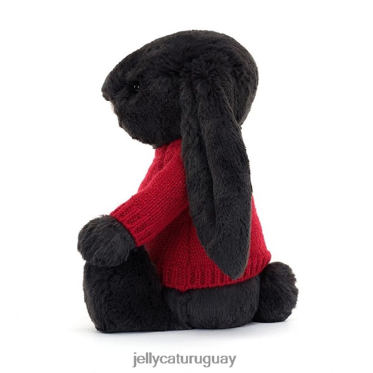 juguete Jellycat tímido y conejito con tinta de jersey roja personalizada T88T62519