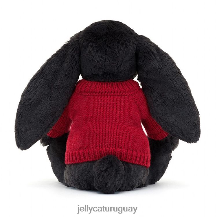 juguete Jellycat tímido y conejito con tinta de jersey roja personalizada T88T62519