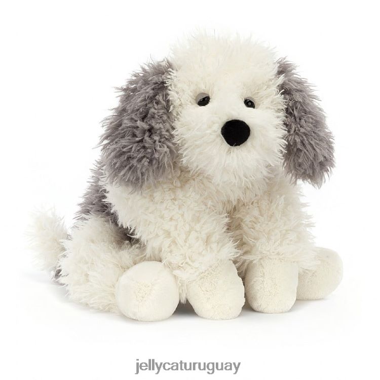 juguete Jellycat perro pastor floofie gris y blanco T88T62403