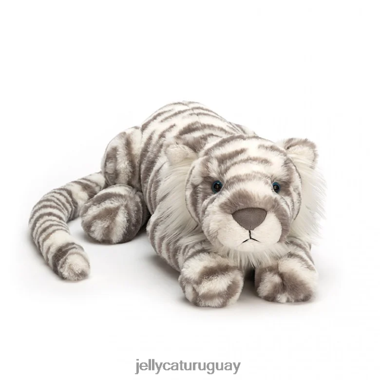 juguete Jellycat sacha tigre de nieve gris y blanco T88T62476