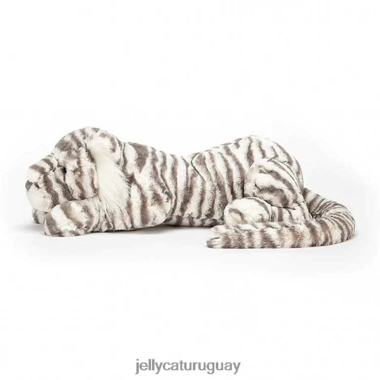 juguete Jellycat sacha tigre de nieve gris y blanco T88T62476