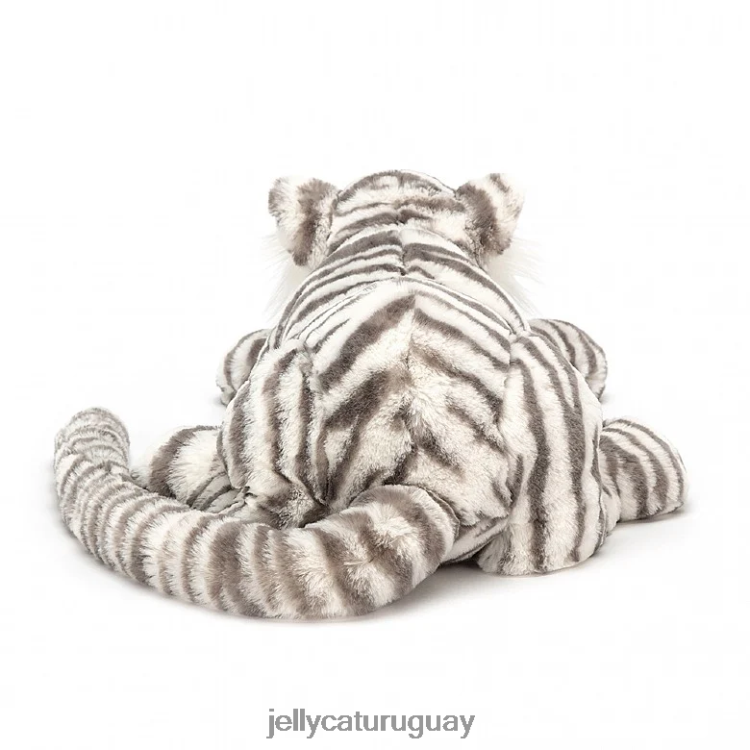 juguete Jellycat sacha tigre de nieve gris y blanco T88T62476