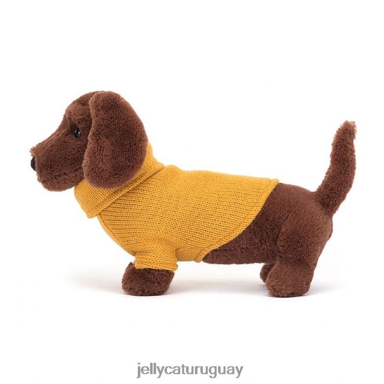 juguete Jellycat suéter salchicha perro amarillo marrón T88T62210