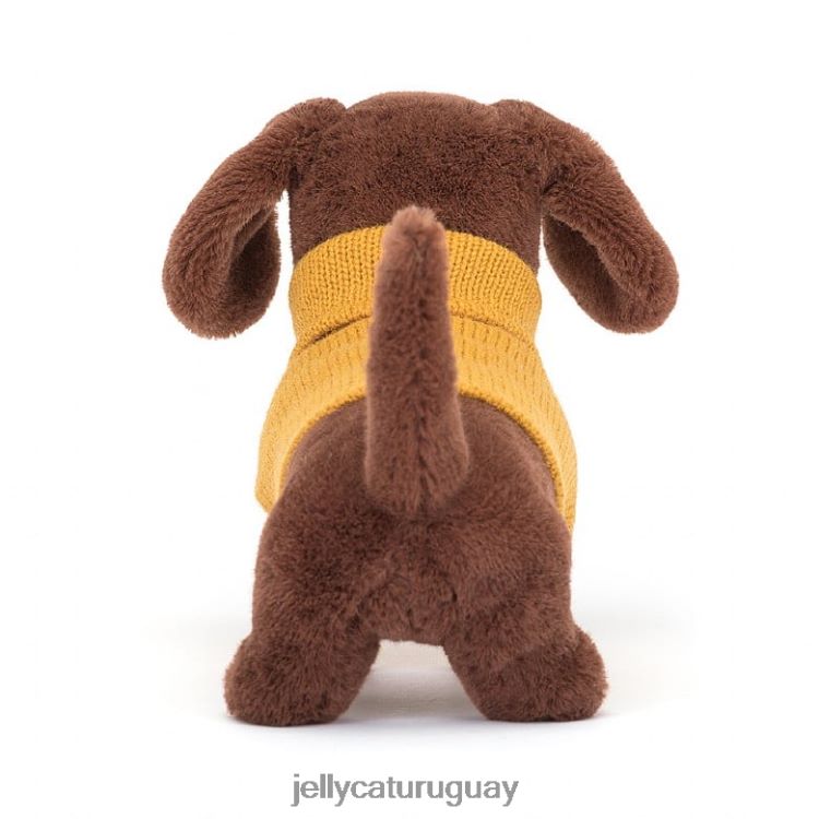 juguete Jellycat suéter salchicha perro amarillo marrón T88T62210