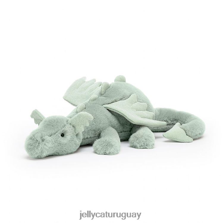 juguete Jellycat dragón salvia verde pálido T88T62585