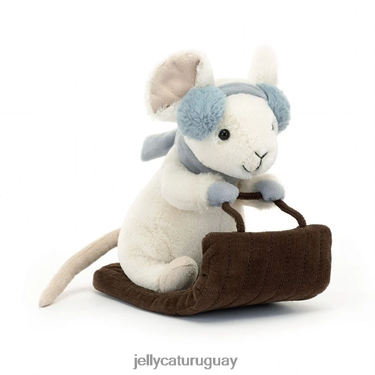 juguete Jellycat crema de trineo de ratón feliz T88T62186
