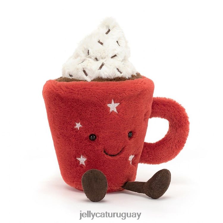 juguete Jellycat divertido chocolate caliente rojo T88T624