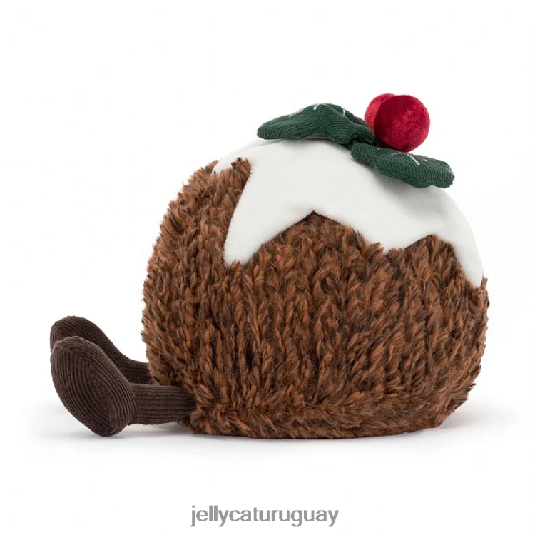 juguete Jellycat divertido pudin de navidad marrón T88T6274