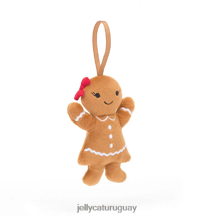 juguete Jellycat locura festiva pan de jengibre rubí beige T88T62627