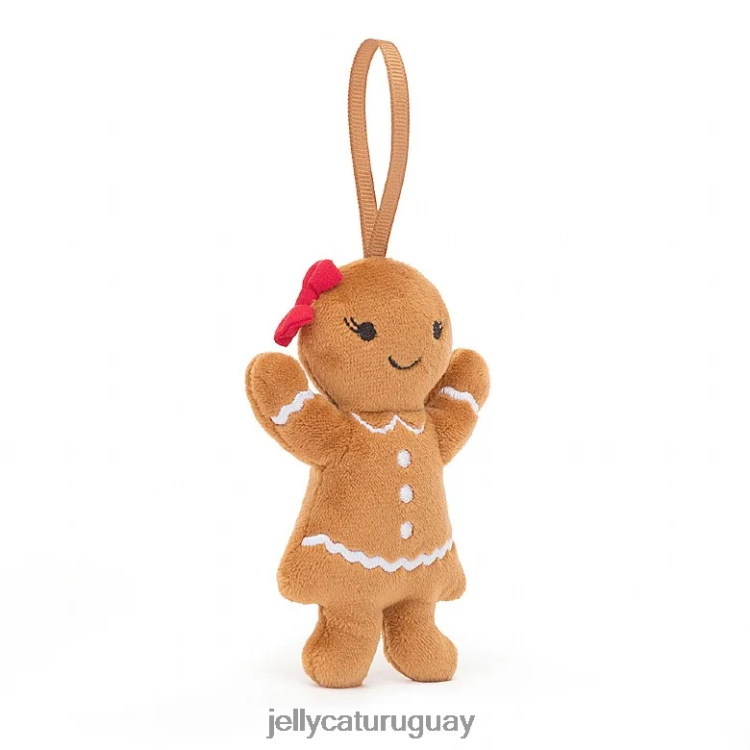 juguete Jellycat locura festiva pan de jengibre rubí beige T88T62627