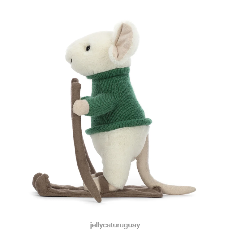 juguete Jellycat ratón feliz esquiando verde T88T62233