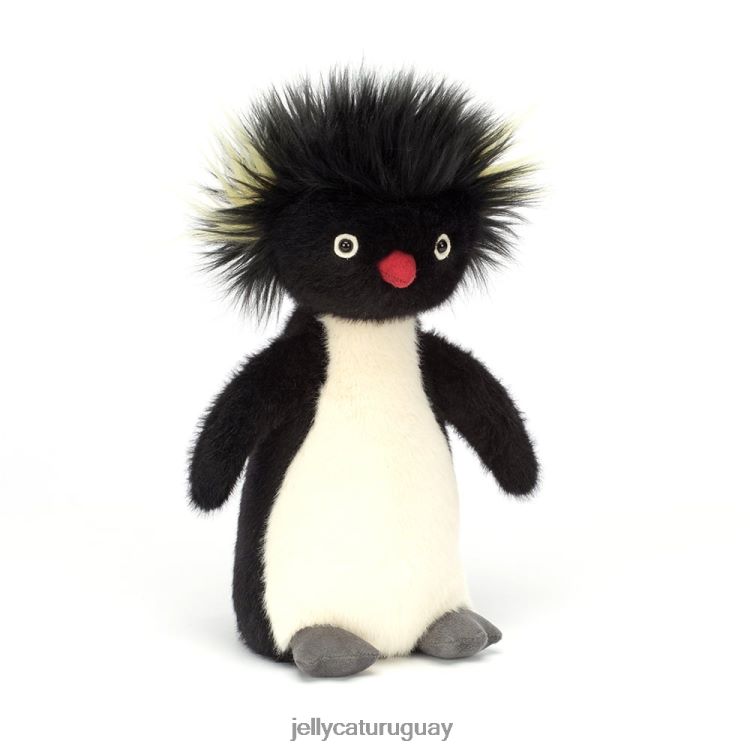juguete Jellycat ronnie pingüino penacho amarillo negro y crema T88T627
