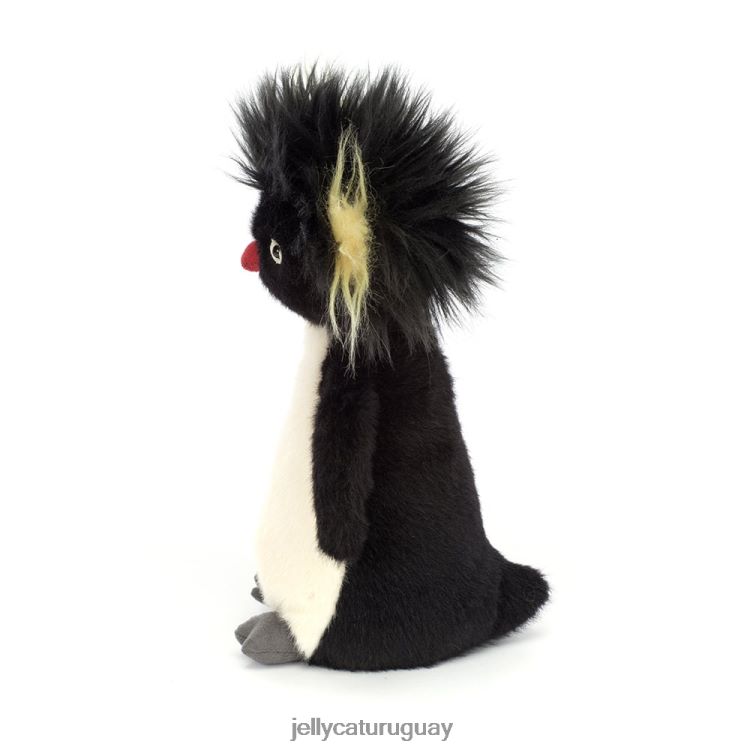 juguete Jellycat ronnie pingüino penacho amarillo negro y crema T88T627