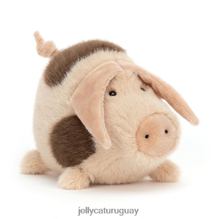juguete Jellycat desordenado piggledy viejo lugar marrón y blanco T88T62360