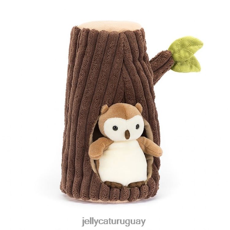 juguete Jellycat fauna del bosque búho marrón y blanco T88T62255