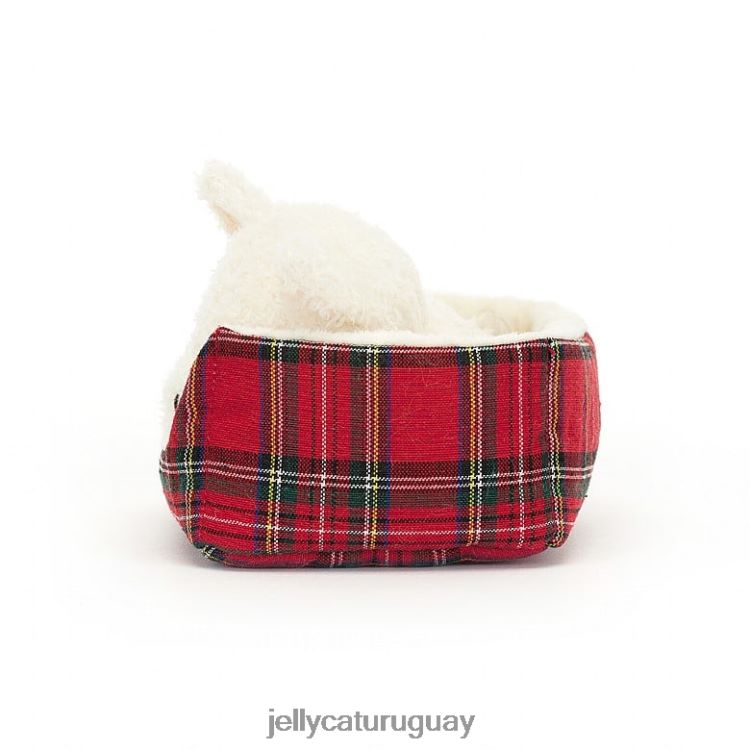 juguete Jellycat hija dormida westie blanco y negro T88T62289