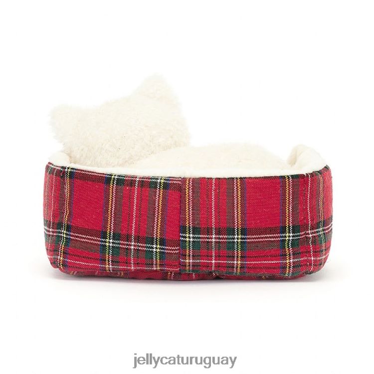 juguete Jellycat hija dormida westie blanco y negro T88T62289