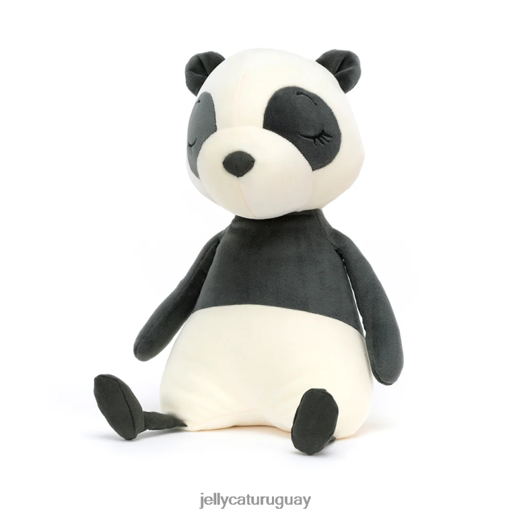 juguete Jellycat panda dormido en blanco y negro T88T62651