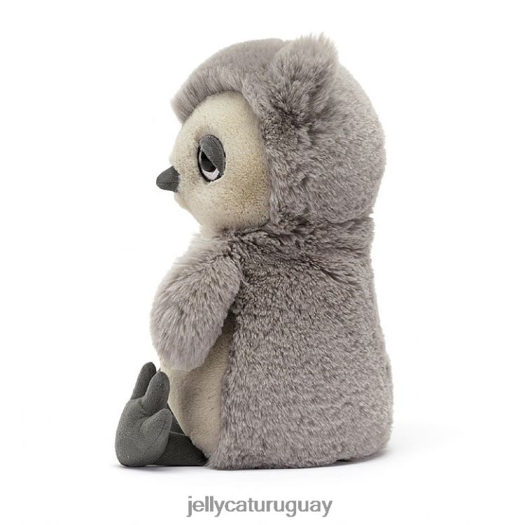 juguete Jellycat búho dormitando gris y blanco T88T62494