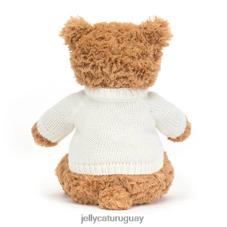 juguete Jellycat oso bartolomé con jersey crema personalizado marrón T88T6289
