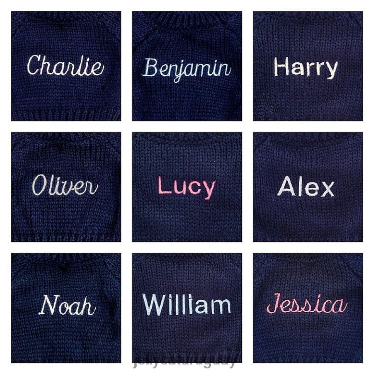 juguete Jellycat jirafa tímida con jersey azul marino personalizado naranja T88T62283