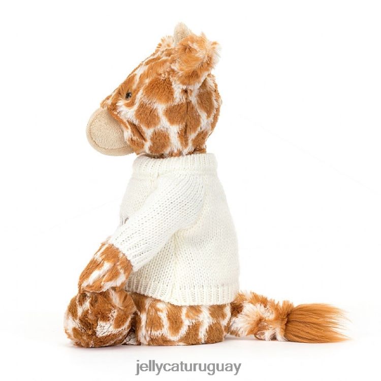 juguete Jellycat jirafa tímida con jersey crema personalizado naranja T88T62240